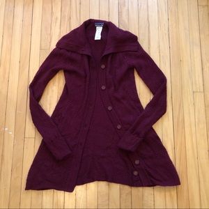 Patagonia | Long Button Up Cardigan Burgundy S